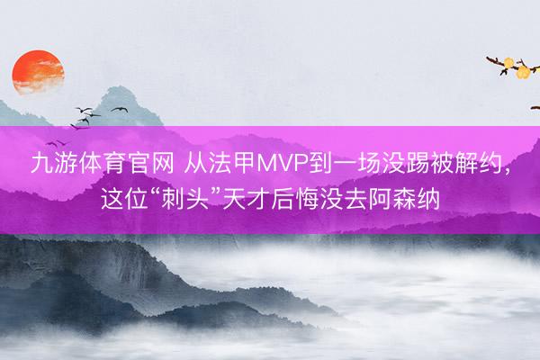 九游体育官网 从法甲MVP到一场没踢被解约,这位“刺头”天才后悔没去阿森纳