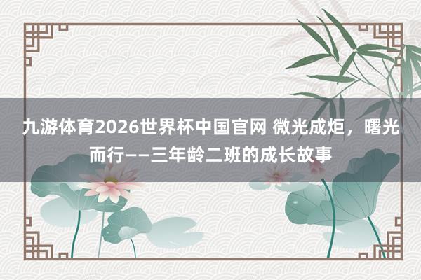 九游体育2026世界杯中国官网 微光成炬，曙光而行——三年龄二班的成长故事