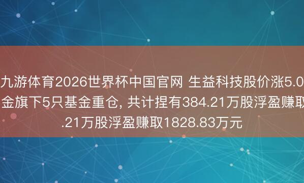 九游体育2026世界杯中国官网 生益科技股价涨5.05%， 易方达基金旗下5只基金重仓， 共计捏有384.21万股浮盈赚取1828.83万元