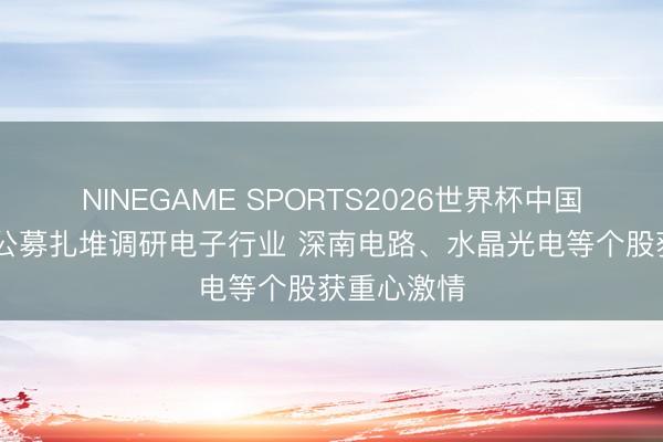 NINEGAME SPORTS2026世界杯中国官方网站 公募扎堆调研电子行业 深南电路、水晶光电等个股获重心激情